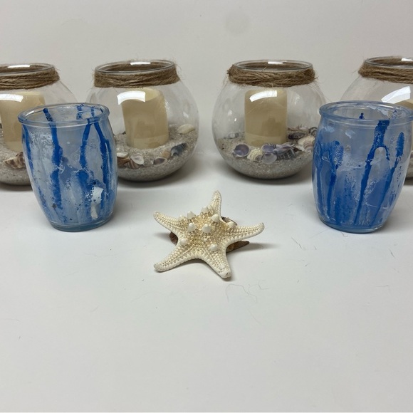 Fish Bowl Candle SET w/Sand & Real Shells - Picture 7 of 9